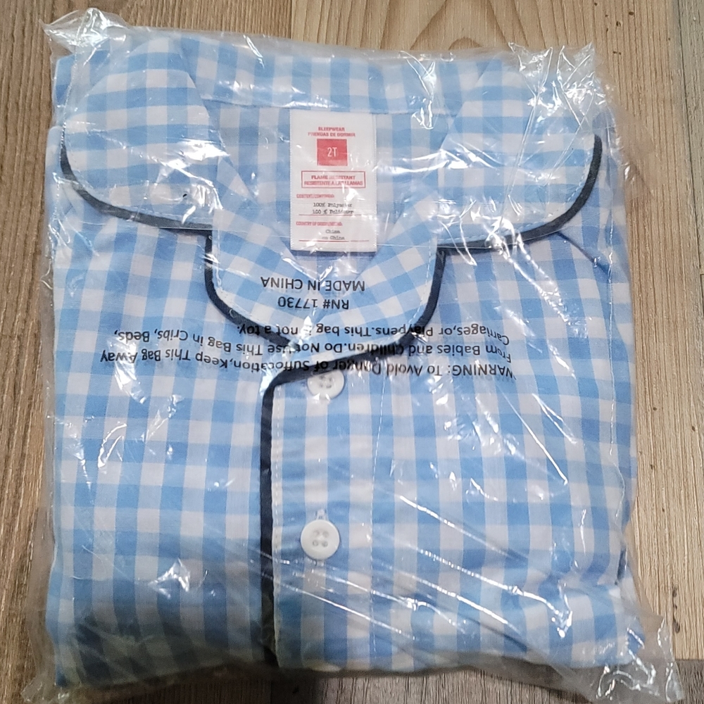 Sleepwear Kids Gingham Print Pajama Set - Picture 3 of 3